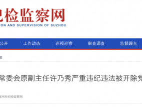 许乃秀严重违纪违法被开除党籍和公职！泗县人大常委会原副主任……