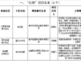 2025年第一季度宿州市住宅小区物业服务项目“红黑榜”名单公示